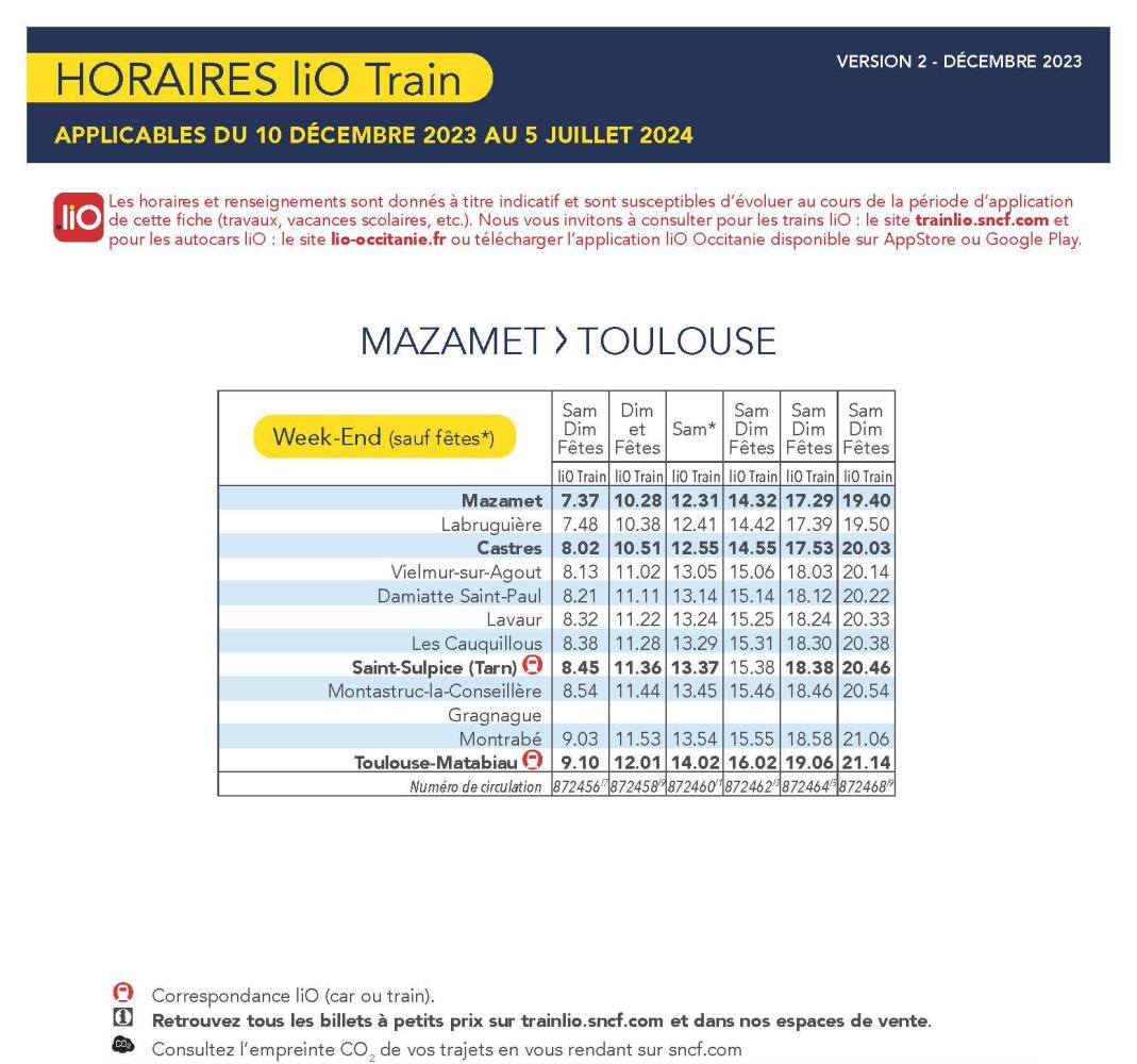 Fiche horaire TER 2024 (jusqu'au05/07/2024)